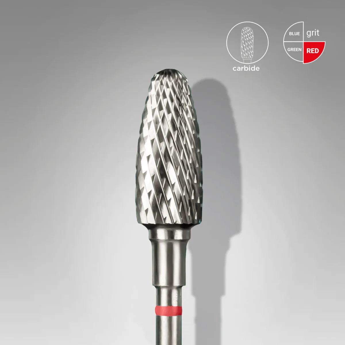 Staleks Pro Expert Sert Alaşım Mısır Freze - Kırmızı, Çap 6mm, Çalışma Kısmı 13mm