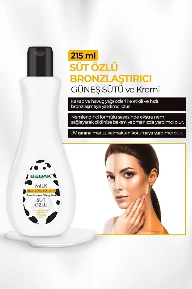 Bebak Süt Özlü Bronzlaştırıcı Güneş Sütü 215 ml