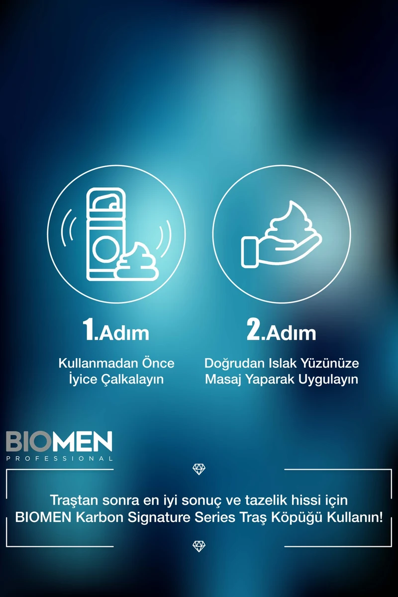 Biomen Aktif Karbon Tıraş Köpüğü 200 ml - Sert Sakallar İçin ürün görseli