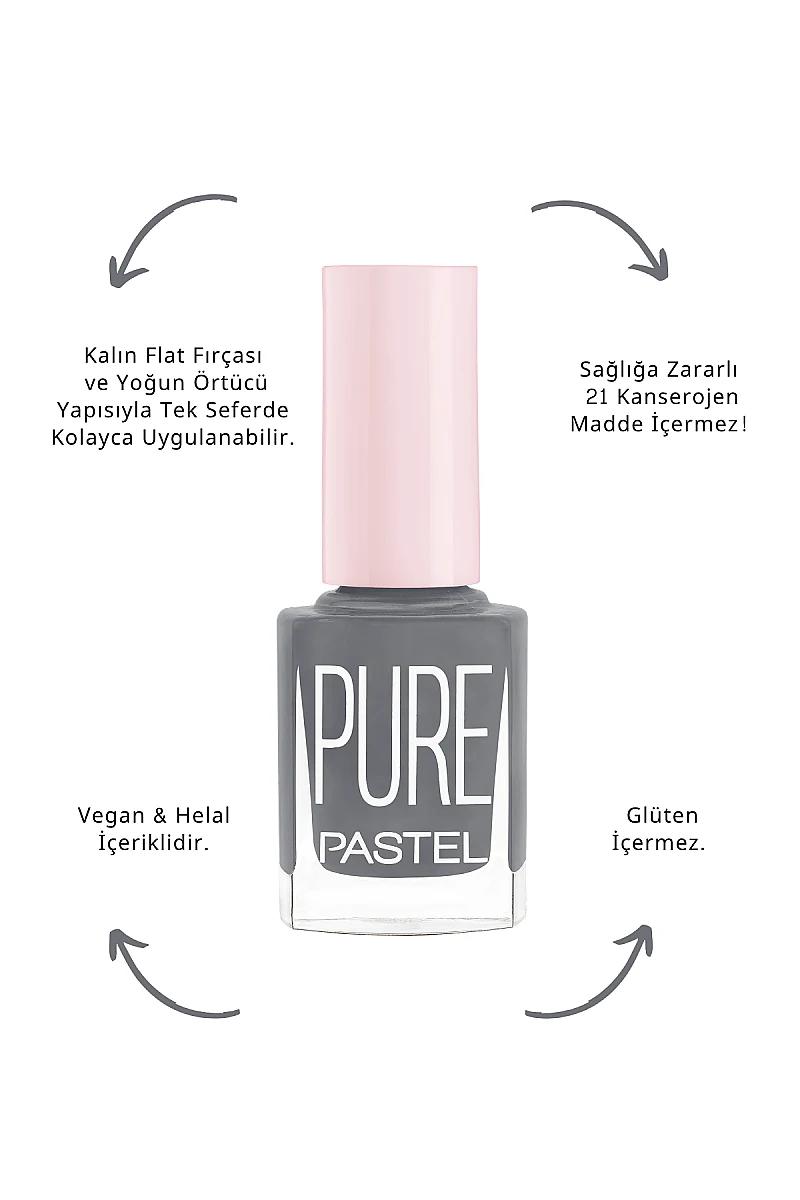 Pastel Pure Oje Vegan Parlak Renkli - No: 624 resmî ürün görseli