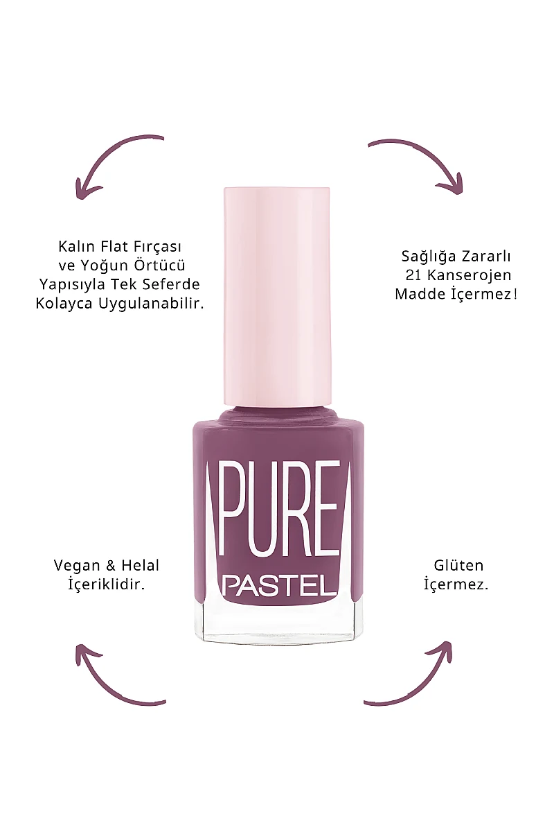 Pastel Pure Oje Vegan Parlak Renkli - No: 621 resmî ürün görseli