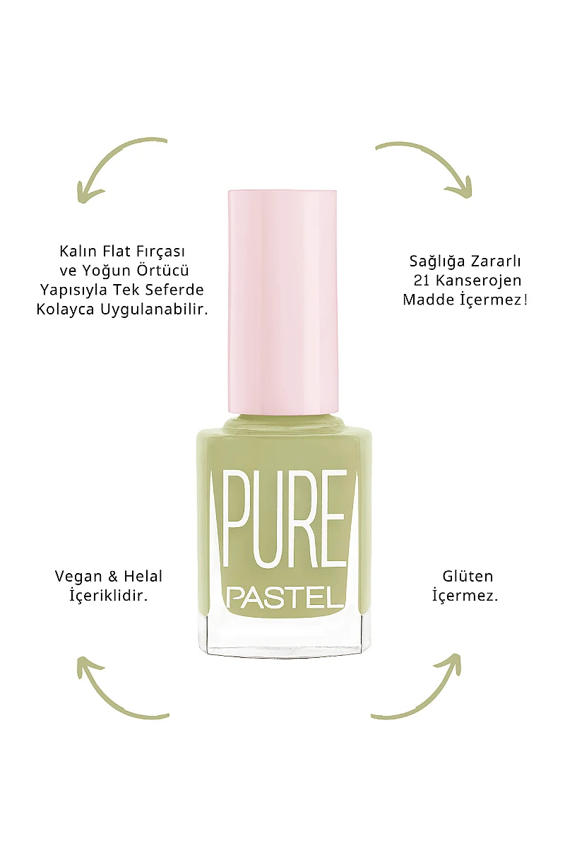 Pastel Pure Oje Vegan Parlak Renkli - No: 619 ürün görseli
