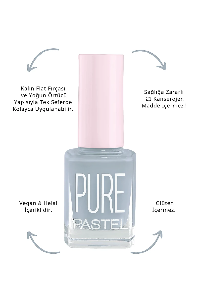 Pastel Pure Oje Vegan Parlak Renkli - No: 610 ürün görseli
