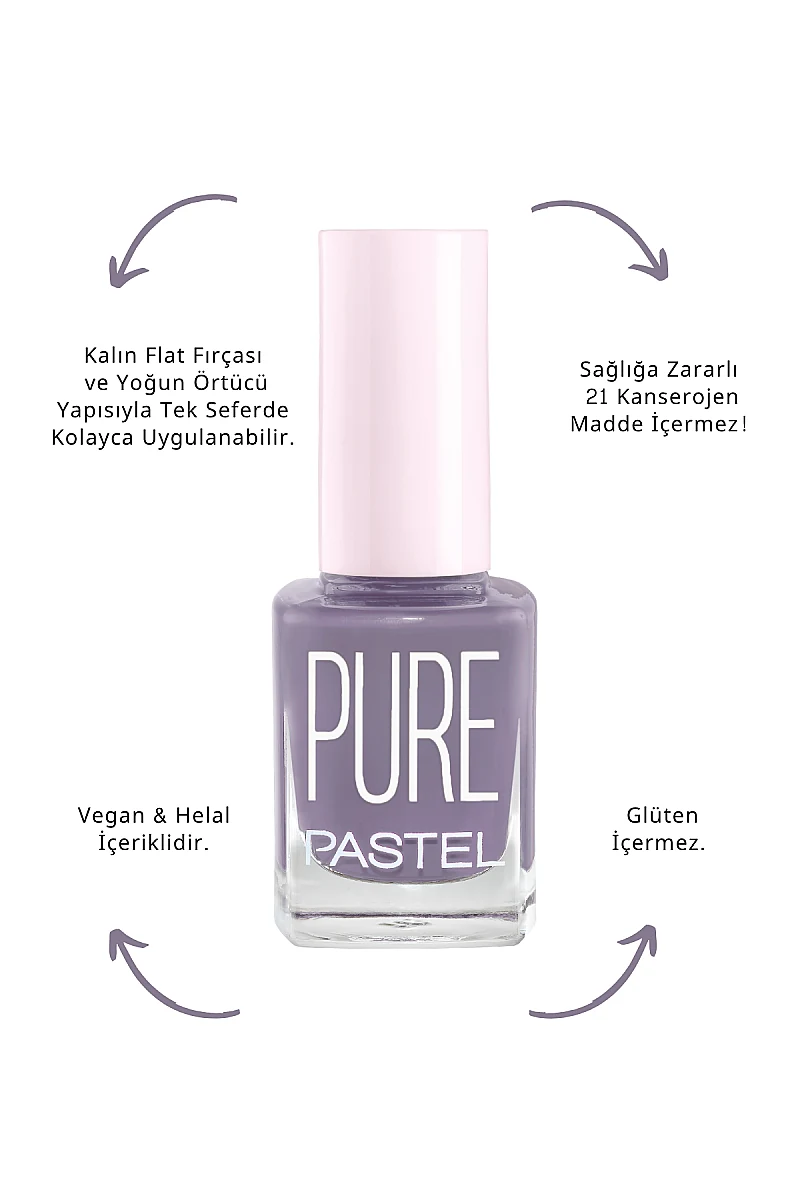 Pastel Pure Oje Vegan Parlak Renkli - No: 606 ürün görseli