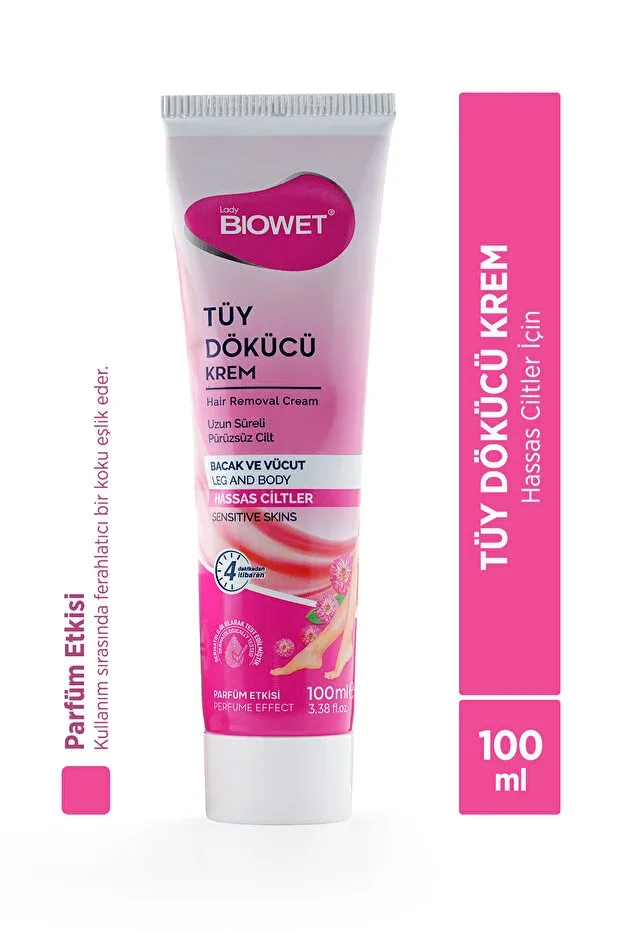 Biowet Parfüm Etkili Tüy Dökücü Krem 100 ml - Hassas Ciltler İçin