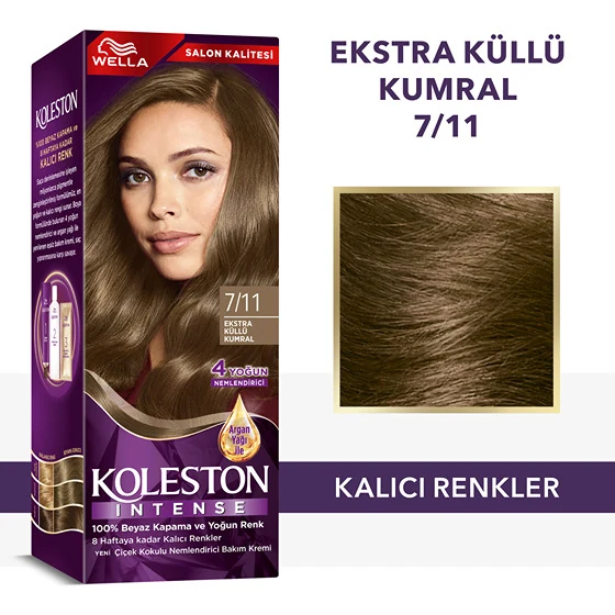 WELLA KOLESTON İNTENSE SAÇ BOYASI - 7/11 7/11 EKSTRA KÜLLÜ KUMRAL kutu