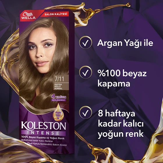 WELLA KOLESTON İNTENSE SAÇ BOYASI - 7/11 7/11 EKSTRA KÜLLÜ KUMRAL kutu