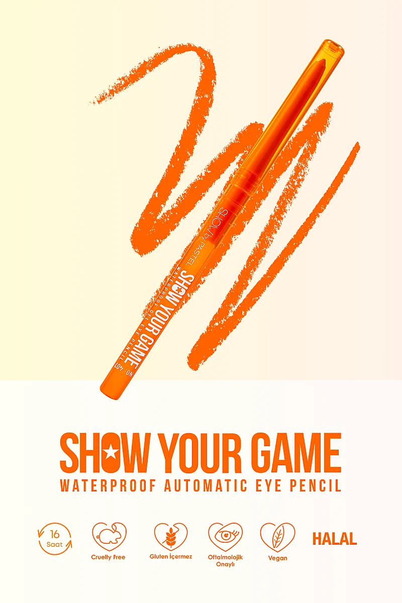 Pastel Show Your Game Göz Kalemi Turuncu 407 ton örneği