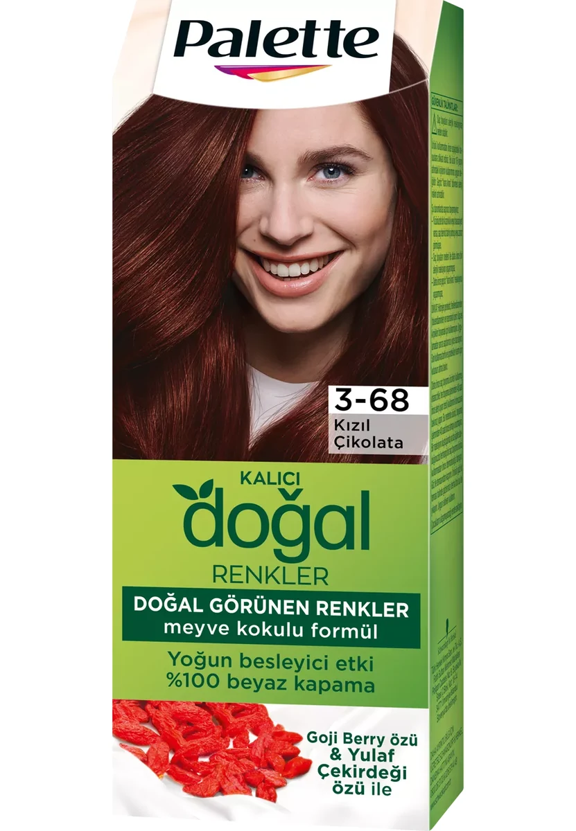 Palette Kalıcı Doğal Renkler Saç Boyası - 3-68 Kızıl Çikolata resmî ürün görseli