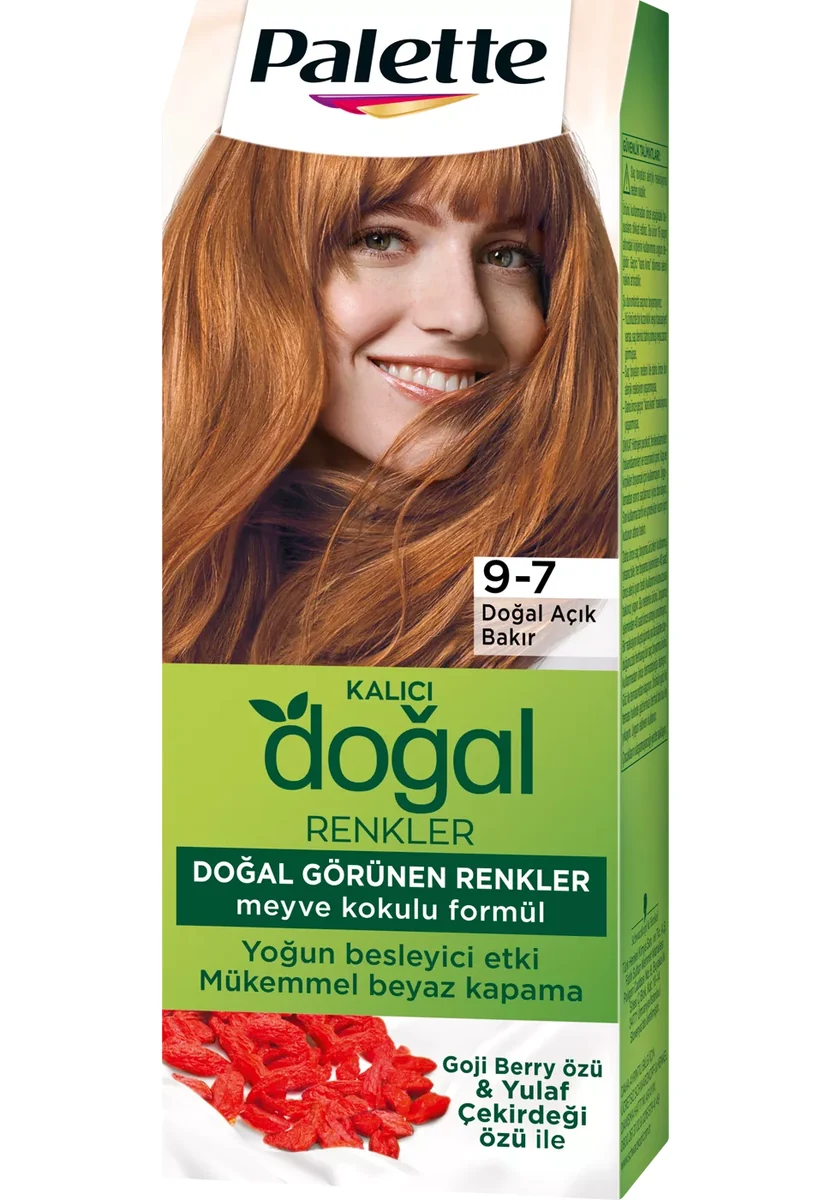 Palette Kalıcı Doğal Renkler Saç Boyası - 9-7 Doğal Açık Bakir resmî ürün görseli