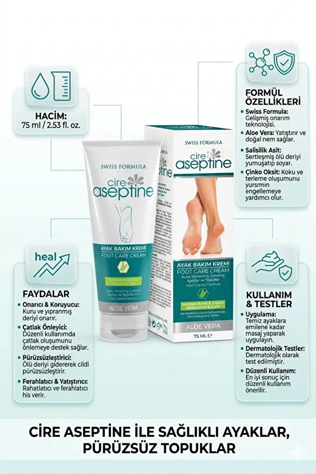 Cire Aseptine Ayak Bakım Kremi 75 ml