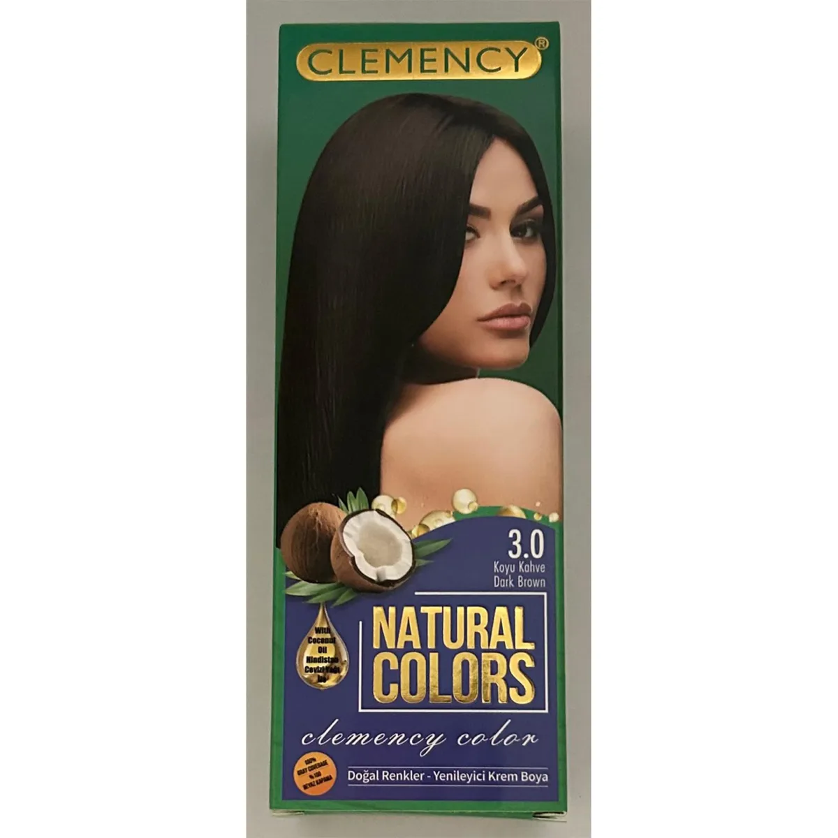 Clemency Natural Colours Saç Boyası Seti - 3.0 Koyu Kahve