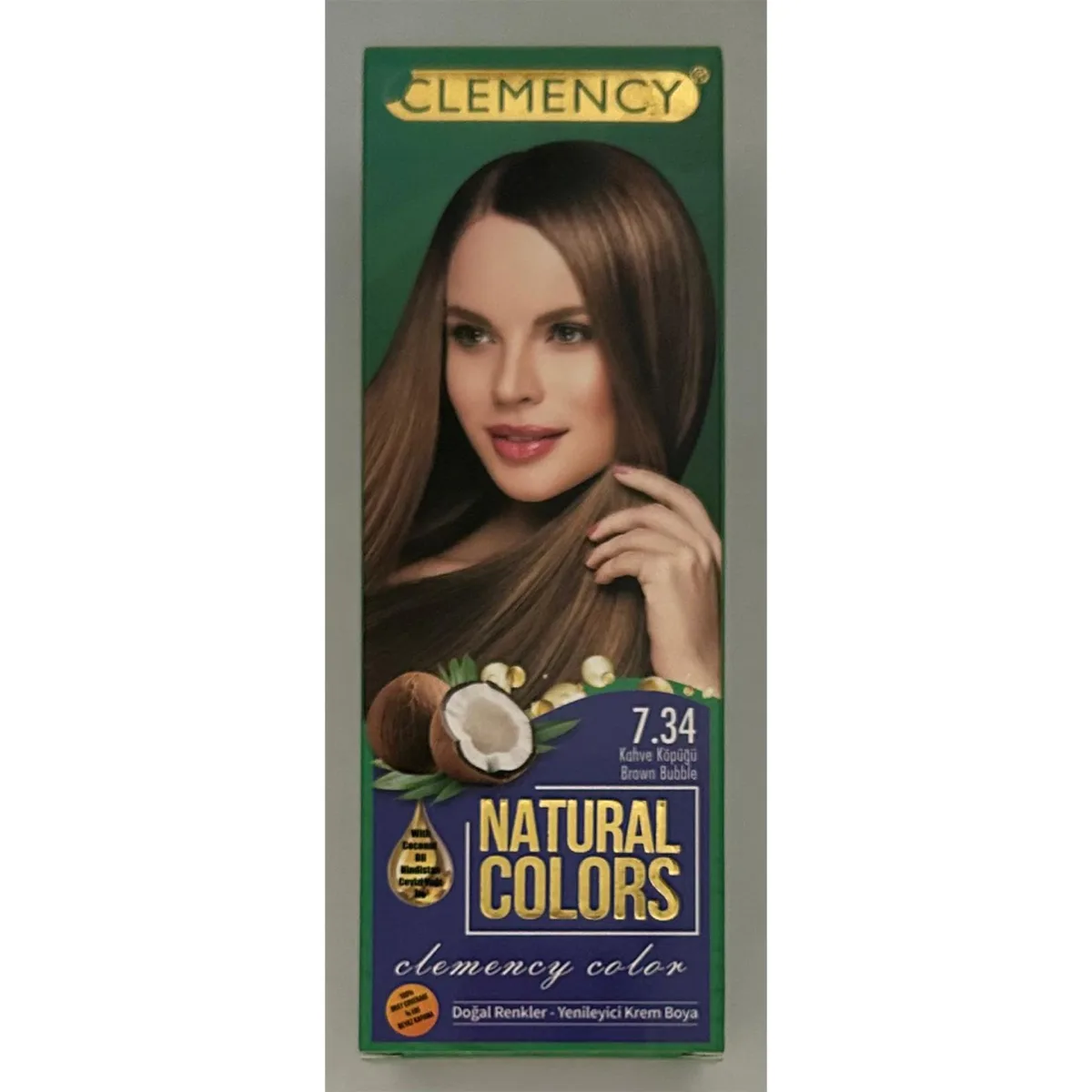 Clemency Natural Colours Saç Boyası Seti - 7.34 Kahve Köpüğü