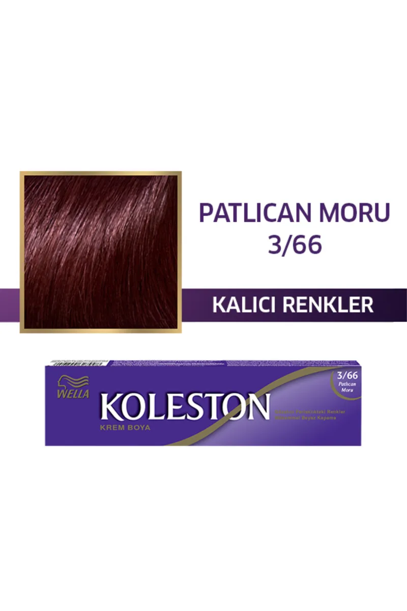 WELLA KOLESTON SİNGLE SAÇ BOYASI - 3/66 patlıcan moru