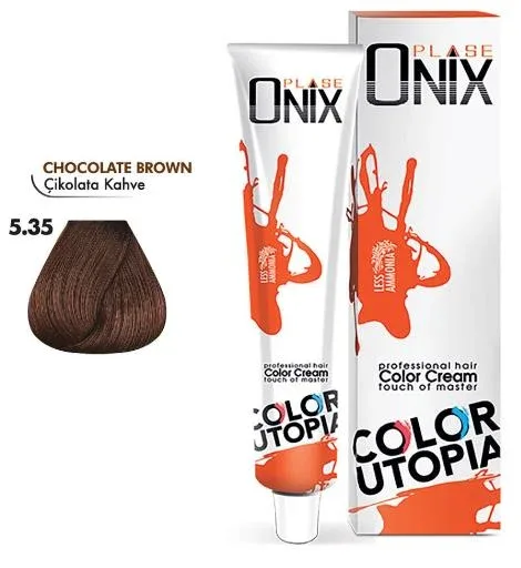 Onix Tüp Saç Boyası 60 ml Profesyonel Krem Boya - 5/35 Çikolata Kahve