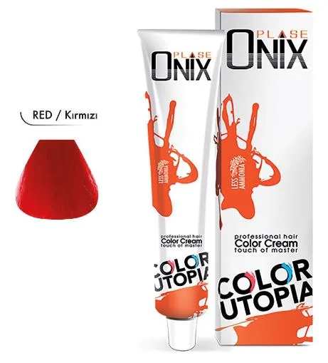 Onix Tüp Saç Boyası 60 ml Profesyonel Krem Boya - Kirmizi