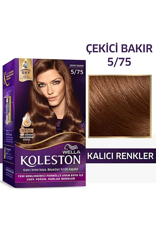 Wella Koleston Kit Saç Boyası - 5/75 Çekici Bakır