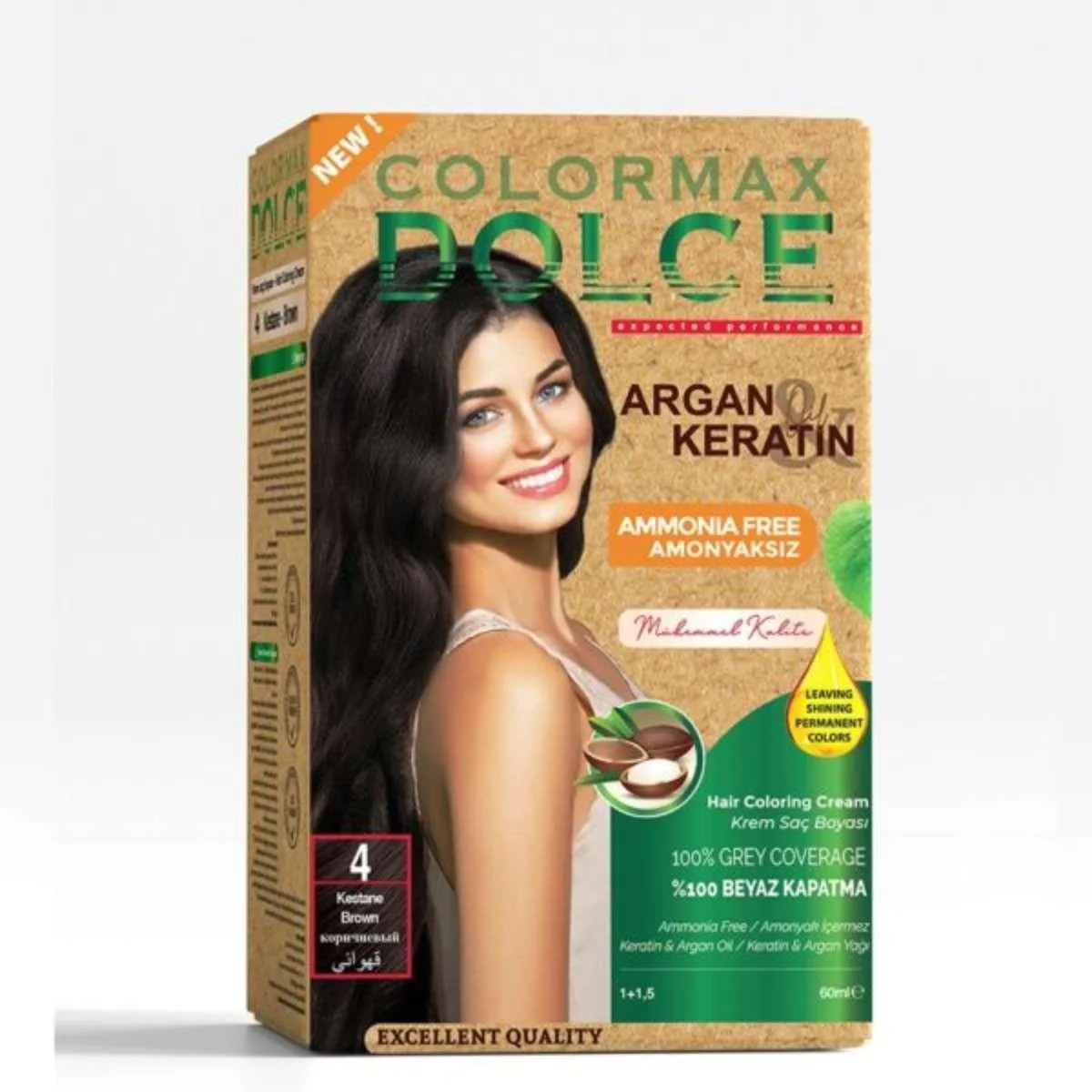 Colormax Dolce Amonyaksız, Doğal Set Boya - 4 Kestane