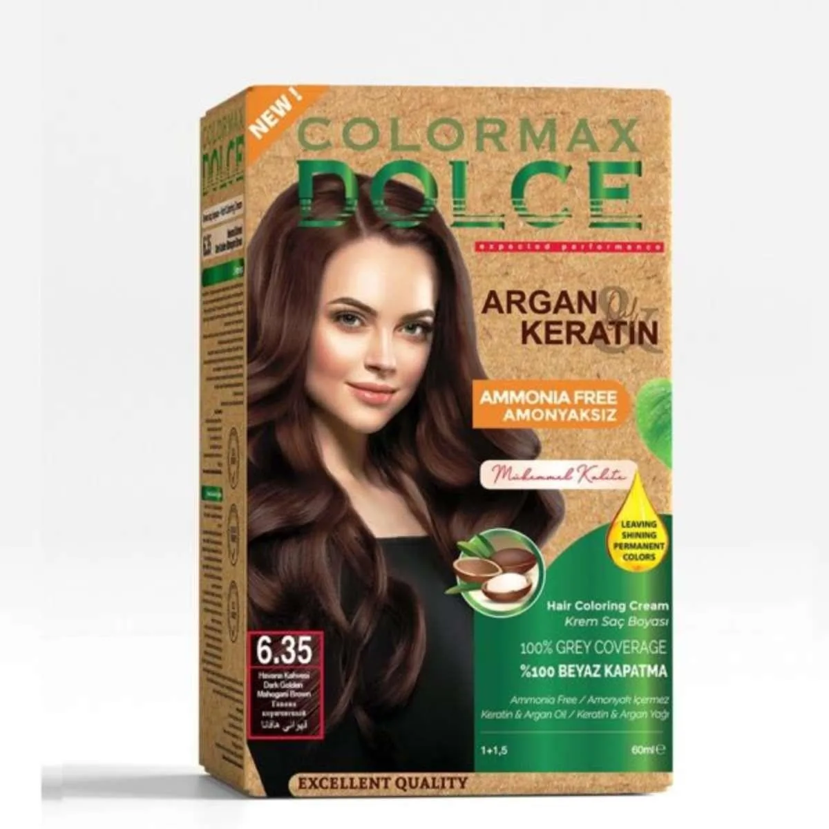 Colormax Dolce Amonyaksız, Doğal Set Boya - 6.35 Havana Kahvesi