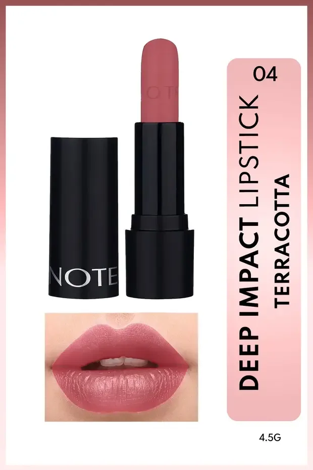 Note Deep Impact Lipstick Kremsi Ruj - 04 Terracotta - Pembe