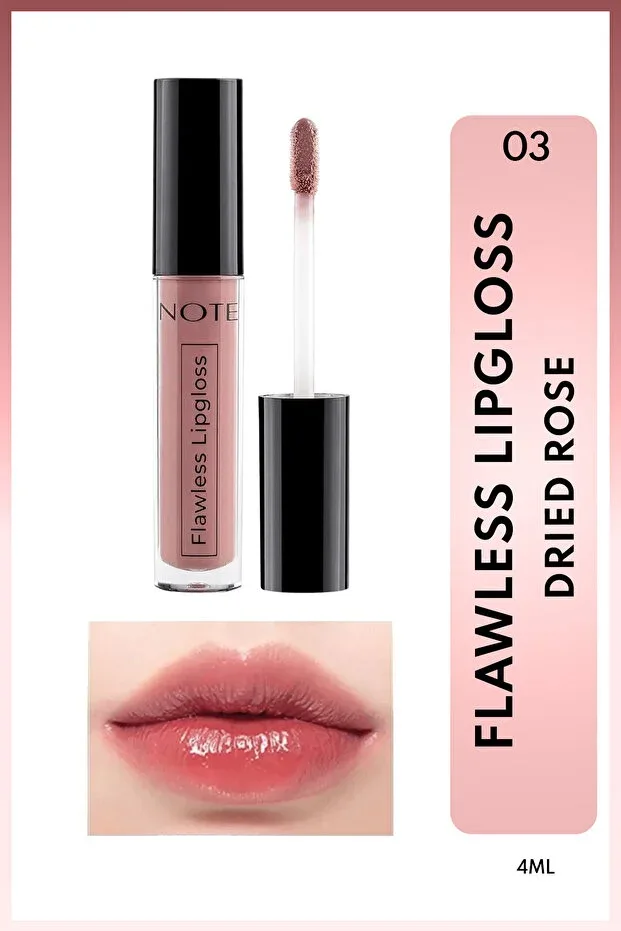 Note Flawless Lipgloss Dudak Parlatıcısı - 03 Dried Rose - Pembe