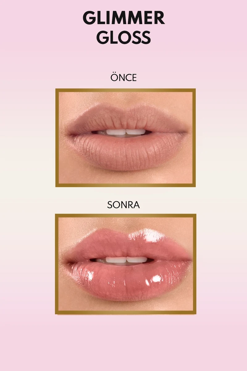 Note Glimmer Gloss Rose Sorbet Lip Gloss - 40 Rosy Wood ton örneği