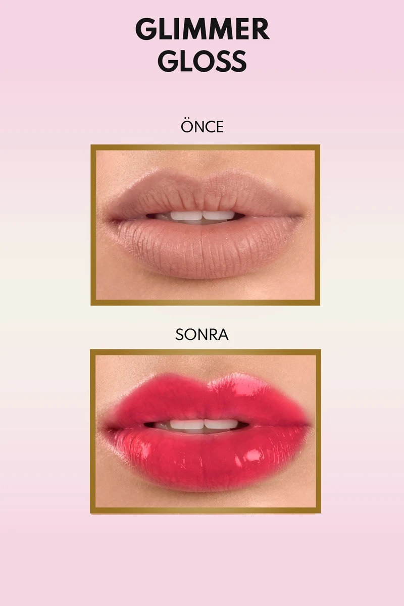 Note Glimmer Gloss Rose Sorbet Lip Gloss - 60 Cherry Girl ton örneği