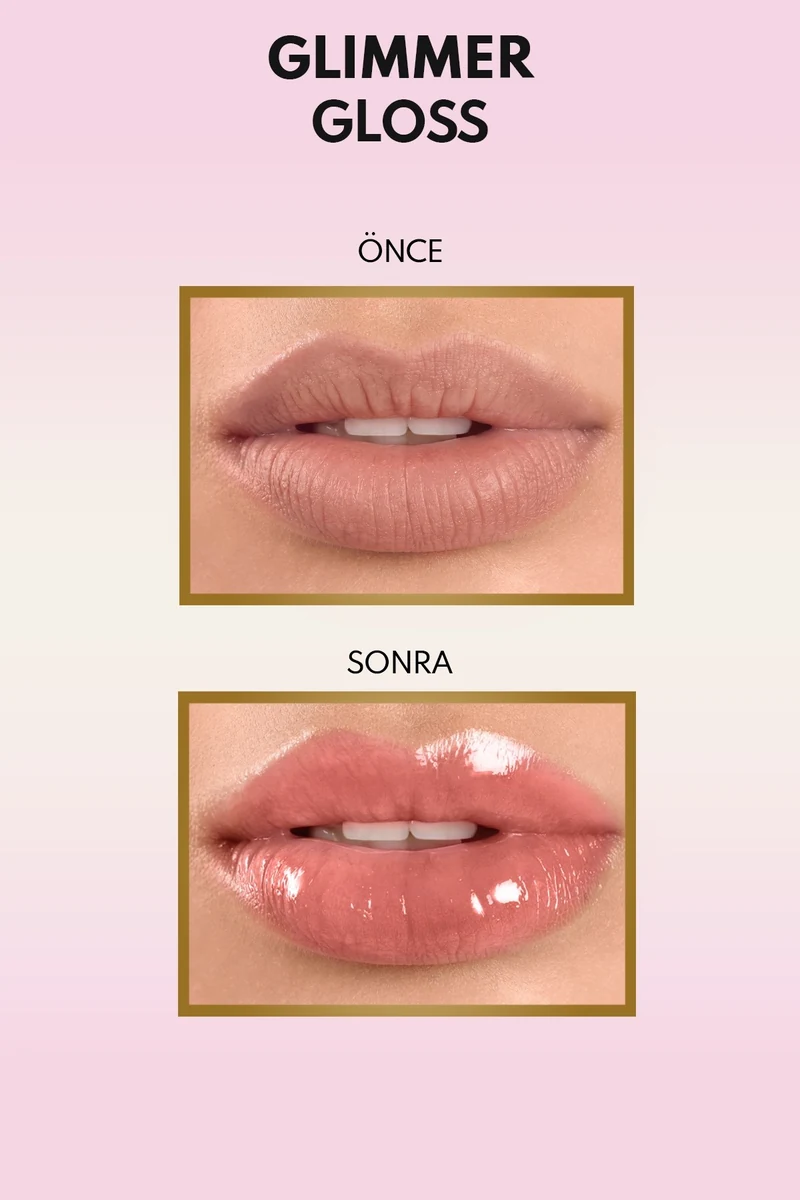 Note Glimmer Gloss Rose Sorbet Lip Gloss - 30 Iconic Pink ton örneği