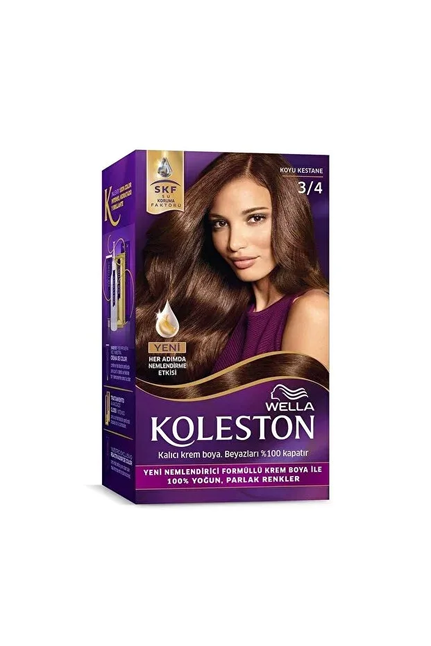 Wella Koleston Kit Saç Boyası - 3/4 Koyu Kestane