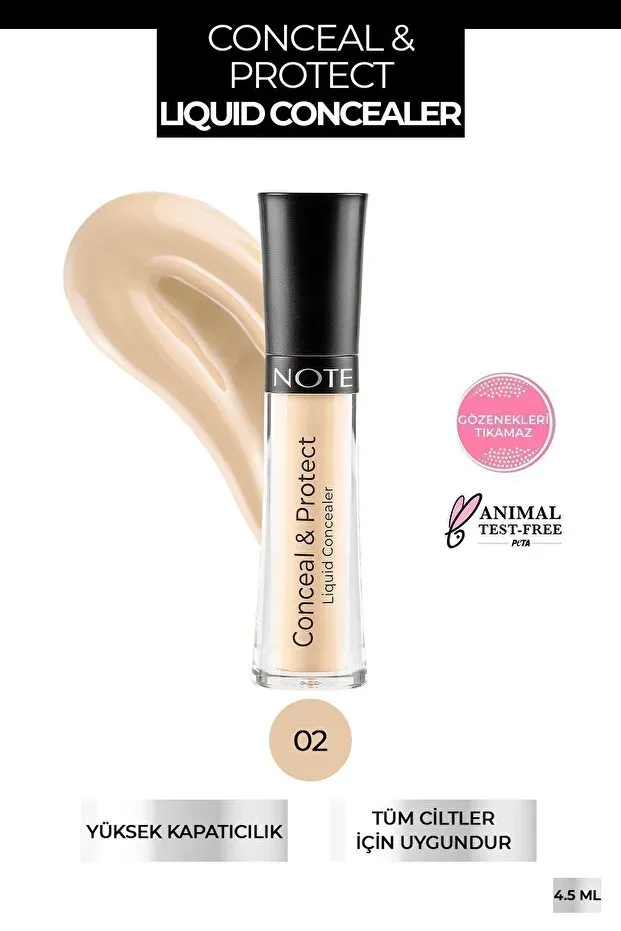 Note Conceal Protect Likit Concealer - 02 Sand