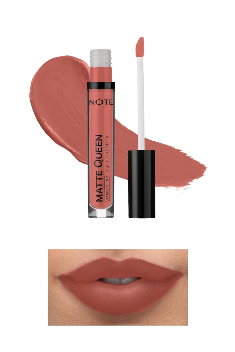Note Matte Queen Mat Ruj Yoğun Renkli Lipstick - 04 French Kiss - Nude ton örneği