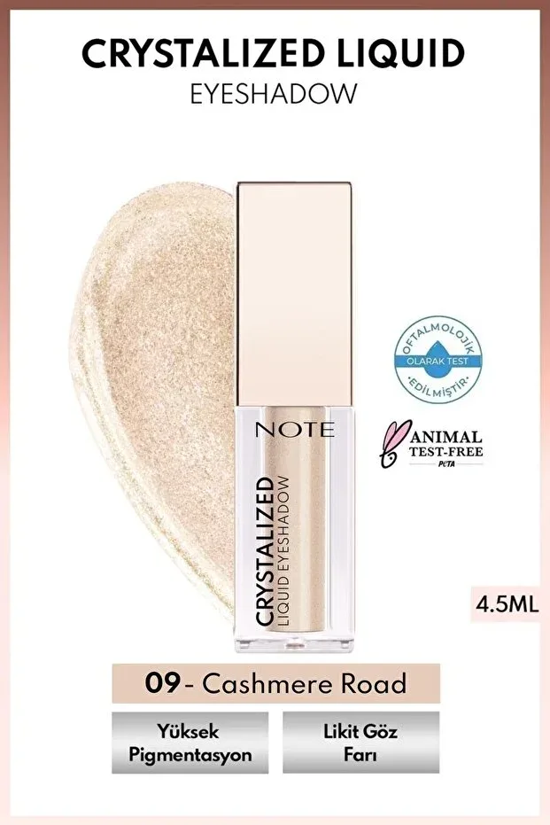 Note Kristal Işıltılı Likit Göz Farı - 09 Cashmere Road