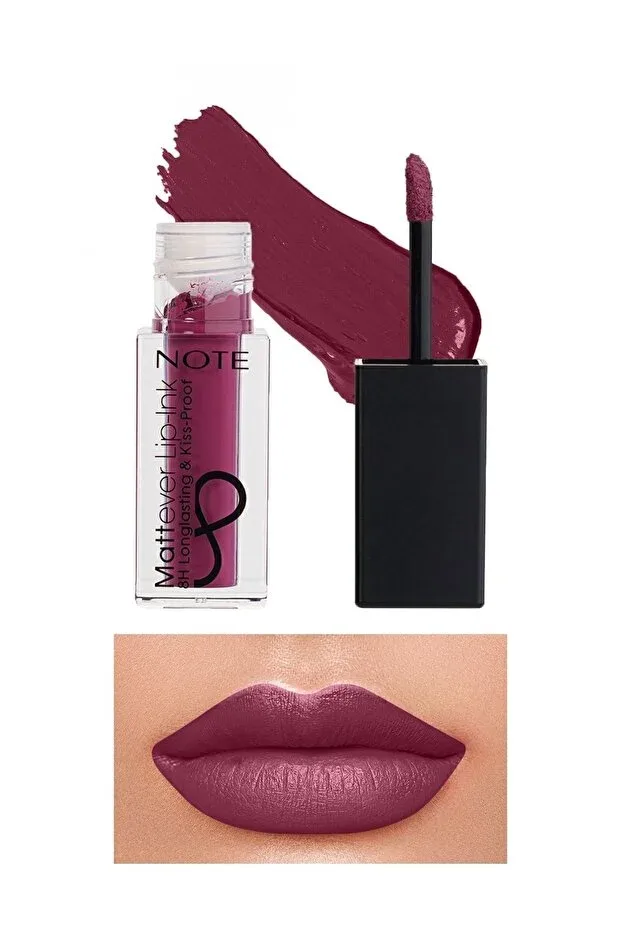 NOTE LipInk Mattever Mat ve Kalıcı Likit Ruj - 07 Mouve On - Mor