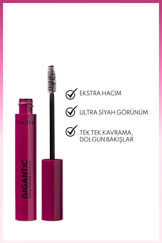 Note Gigantic Ekstra Hacim Veren Siyah Maskara