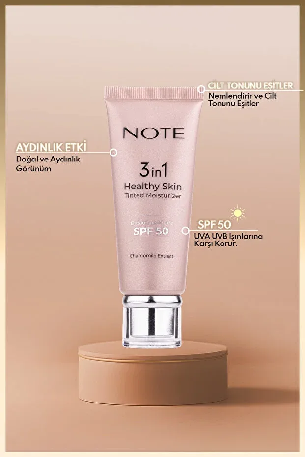 Note 3 in 1 Healthy Skin SPF 50 Krem 10 Medium