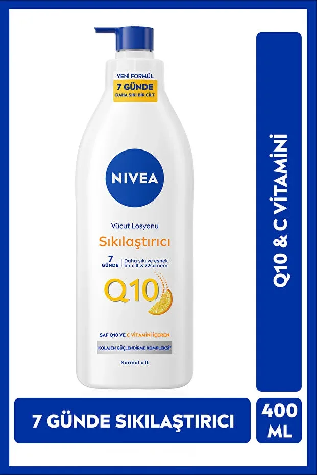 NIVEA Q10 Sıkılaştırıcı Vücut Sütü 400 ml - C Vitamini Esnek Cilt