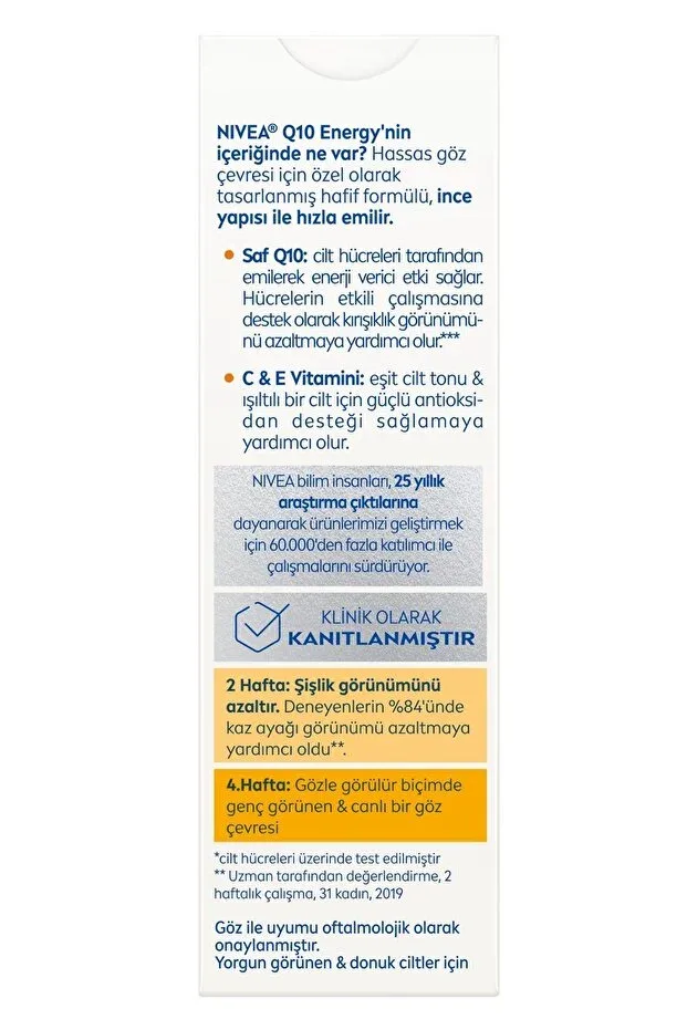 NIVEA Q10 Energy Göz Bakım Kremi 15 ml