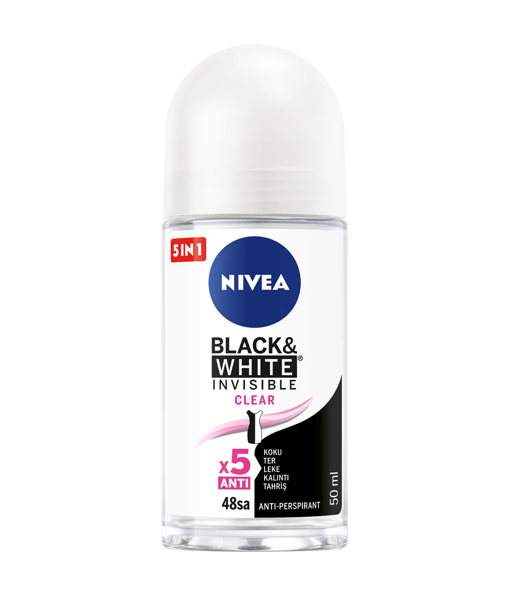 NIVEA Kadın Roll-On Deodorant Ferah Koruma 50ml - İnvisible Clear resmî ürün görseli