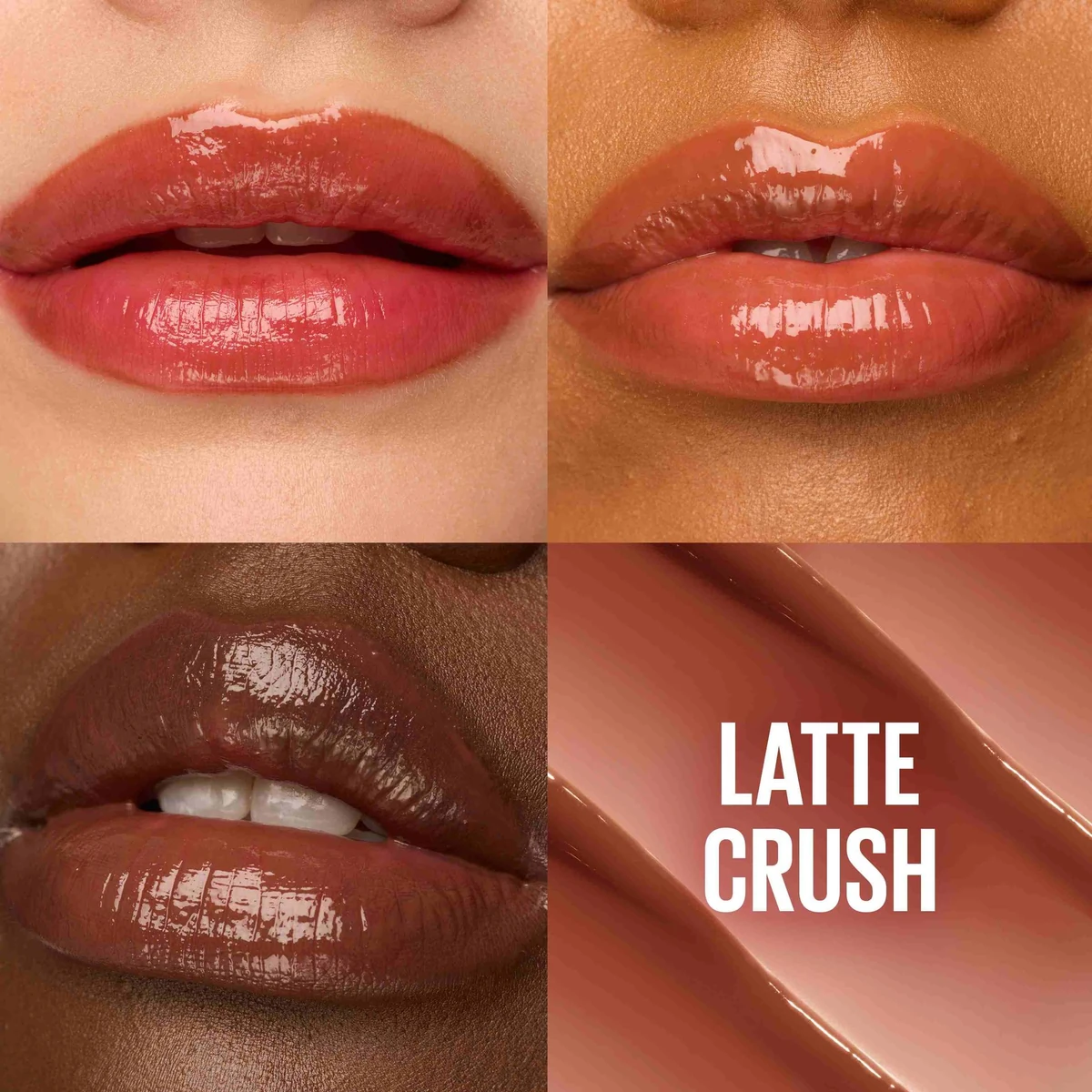 Maybelline Lifter Glaze Renkli Dudak Balmı - 09 Latte Crush ton örneği