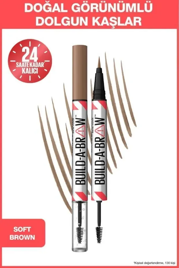 Maybelline Build a Brow 2in1 Kaş Kalemi ve Jeli - Soft Brown
