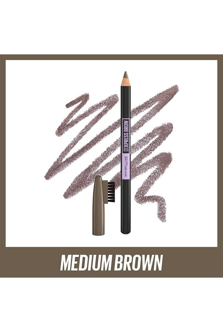 Maybelline Express Brow Kaş Kalemi - 04 Medium Brown ton örneği