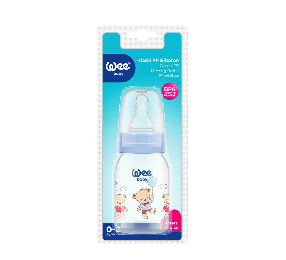 Wee Baby Klasik Plus 180 ml - Biberon Klasik PP 125 ml resmî ürün görseli