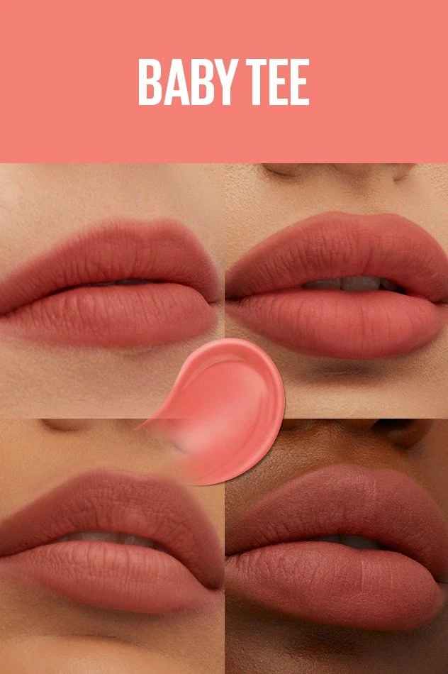Maybelline Super Stay Teddy Tint Likit Mat - 25 Baby Tee ton örneği