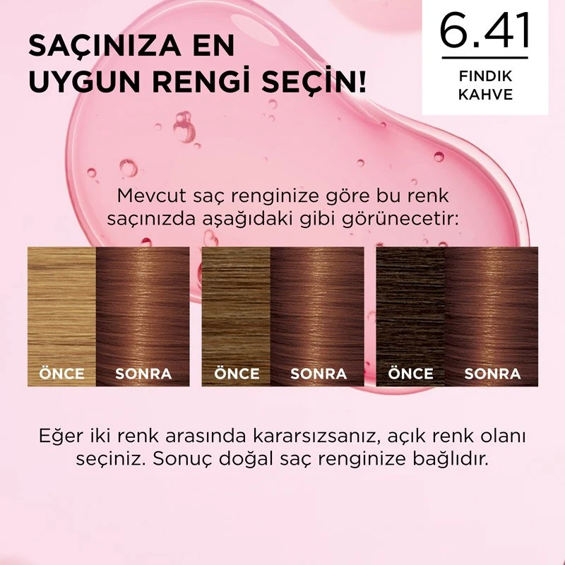 L'Oreal Excellence Cool Creme Saç Boyası - 6.41 Fındık Kahvesi ürün görseli
