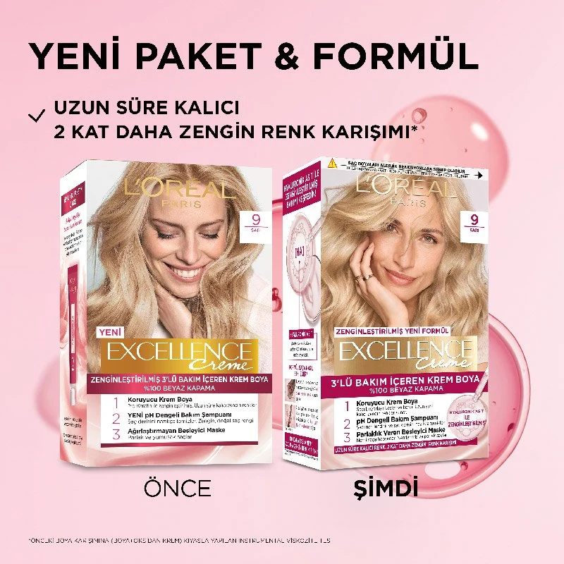 L'Oreal Excellence Cool Creme Saç Boyası - 9 Sarı kutu