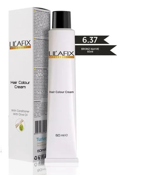 Lilafix Krem Profesyonel Tüp Saç Boyası 60ml - 6.37 Bronz Kahve