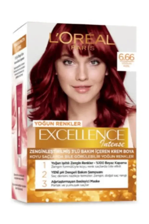 L'Oreal Paris Excellence Saç Boyası - 6.66 Yoğun Kızıl