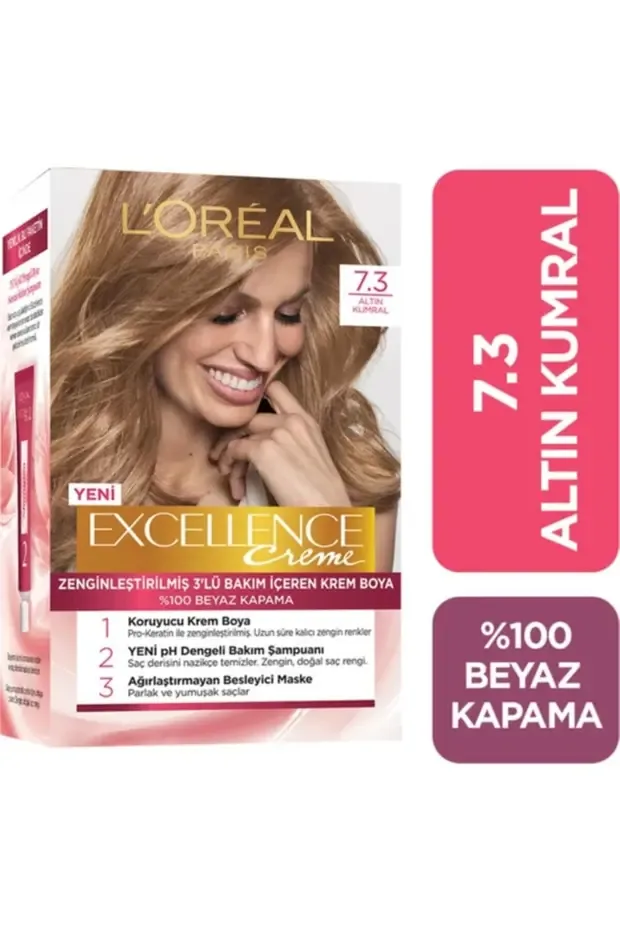 L'Oreal Paris Excellence Saç Boyası - 7.3 Altın Kumral