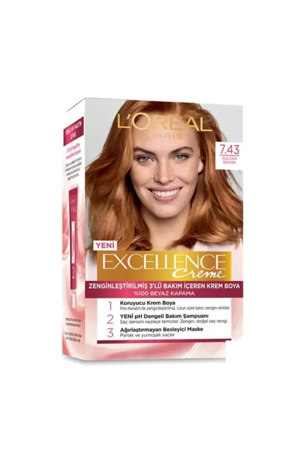 L'Oreal Paris Excellence Saç Boyası - 7.43 Sultan Bakırı