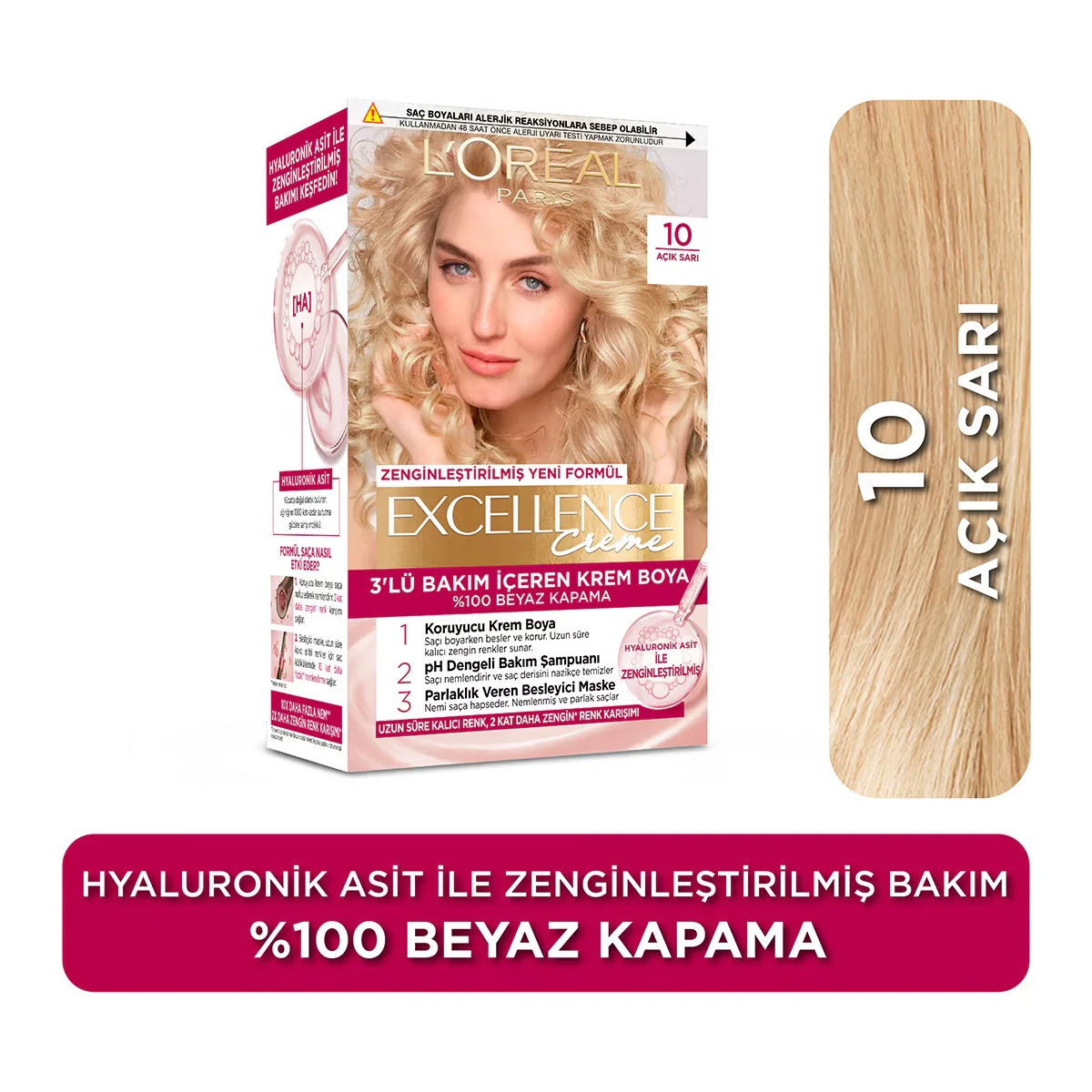 L'Oreal Paris Excellence Saç Boyası - Açık Sarı 10